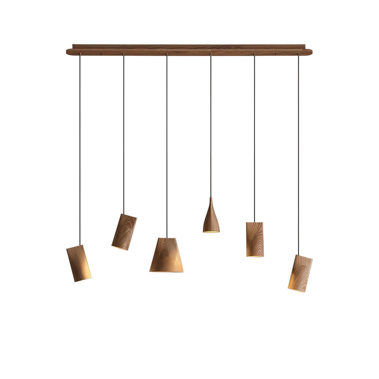 Ivarara Asymmetrical Wood Pendant Light - Letslighting