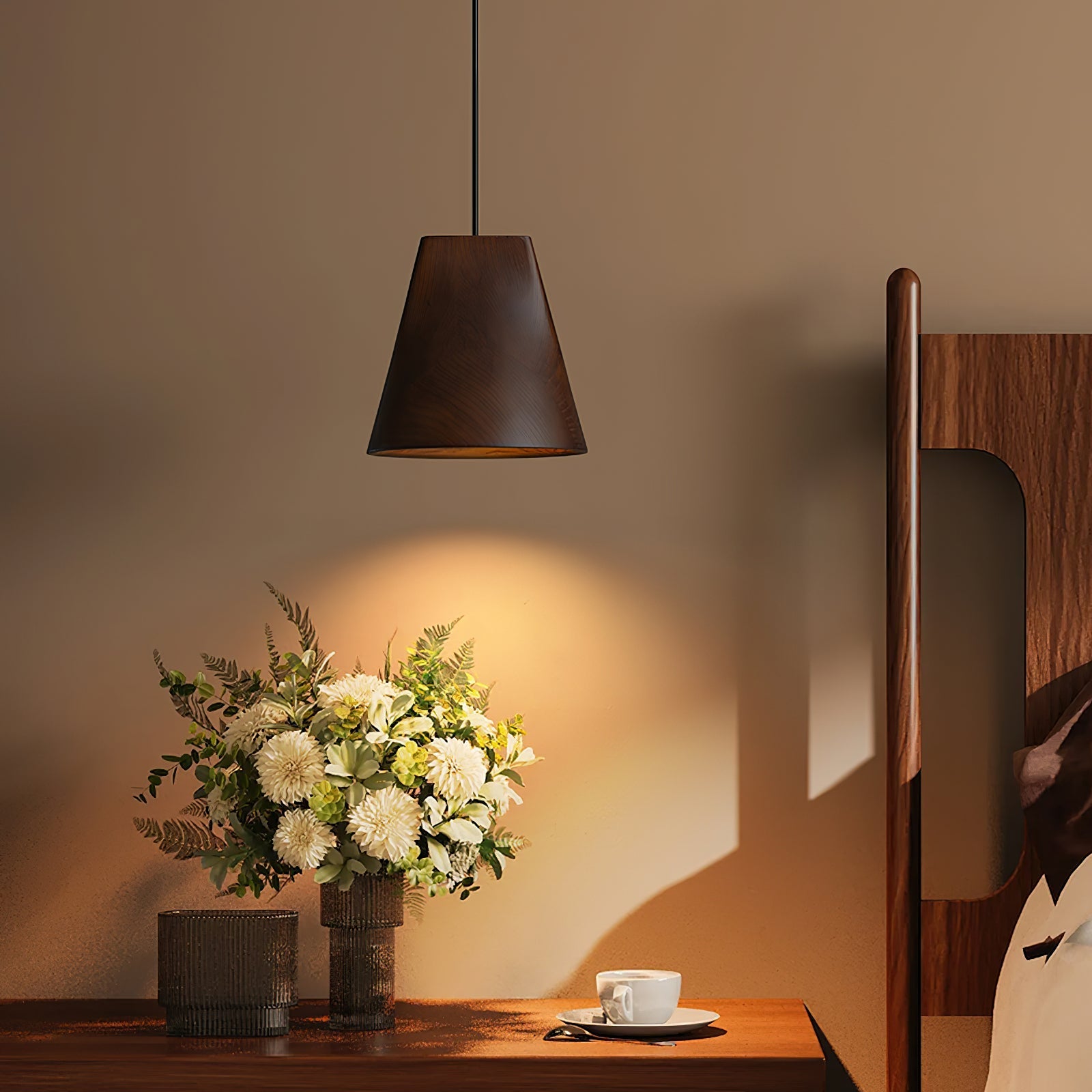 Ivarara Asymmetrical Wood Pendant Light - Letslighting