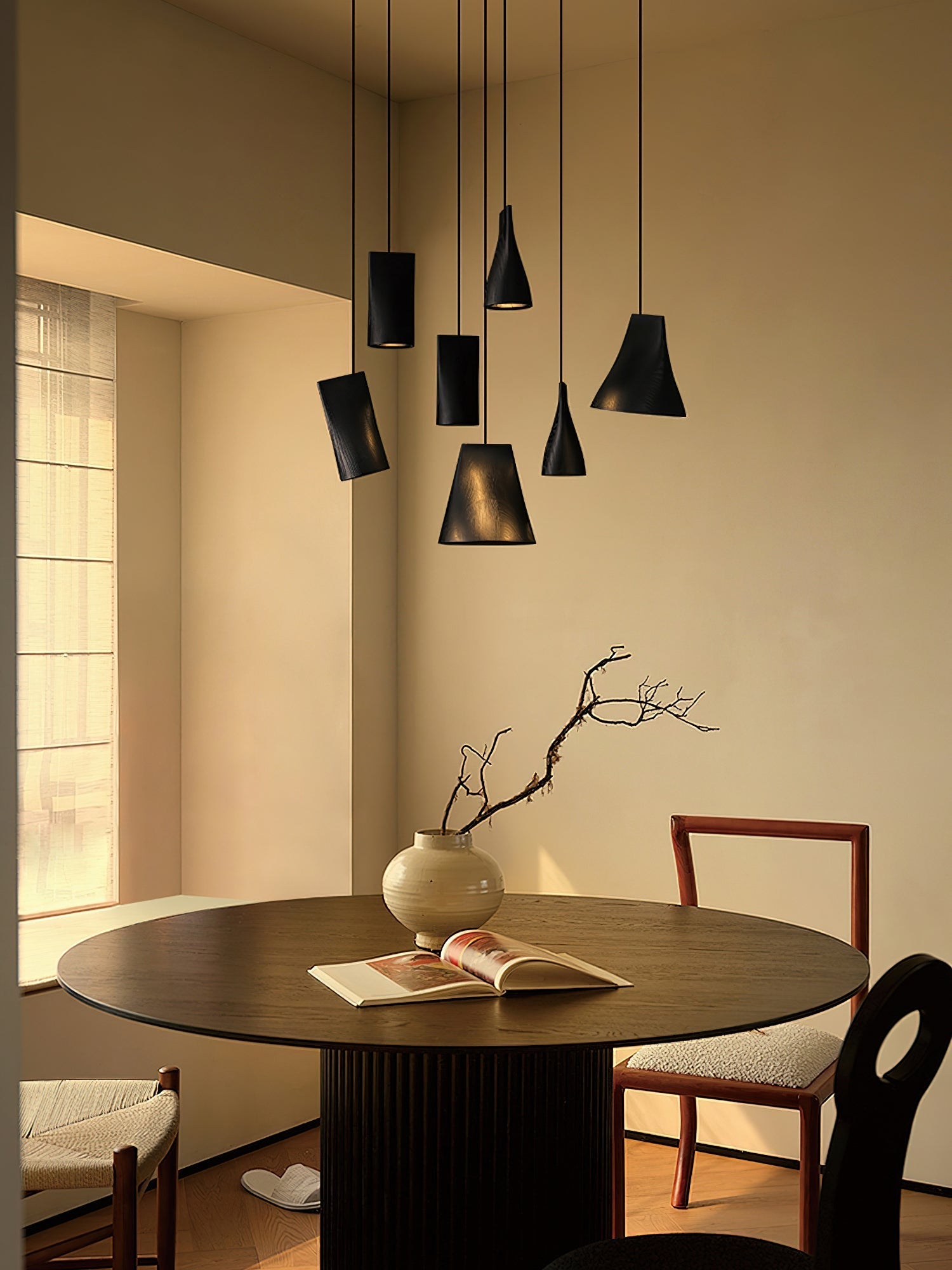 Ivarara Asymmetrical Wood Pendant Light - Letslighting