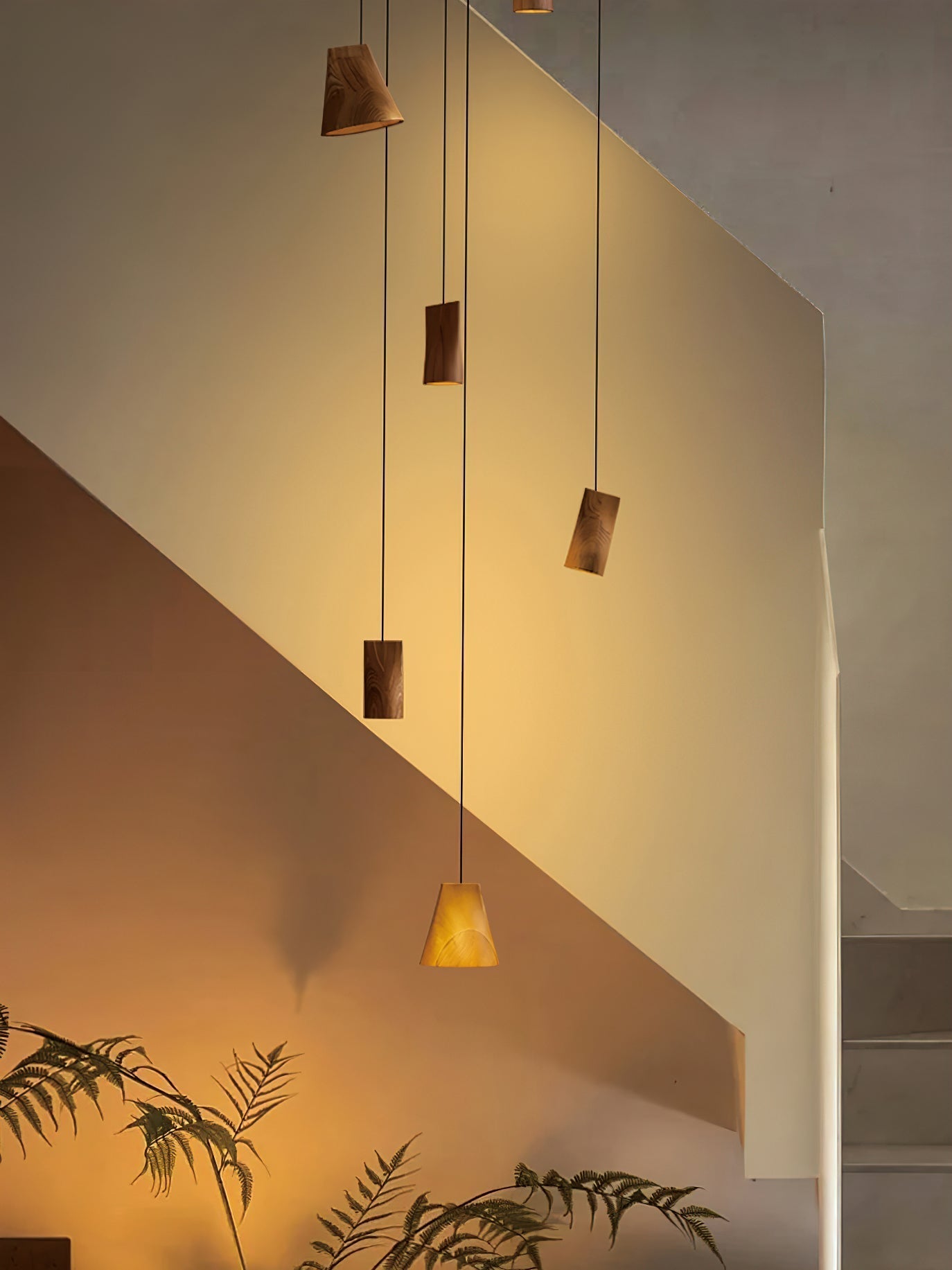 Ivarara Asymmetrical Wood Pendant Light - Letslighting