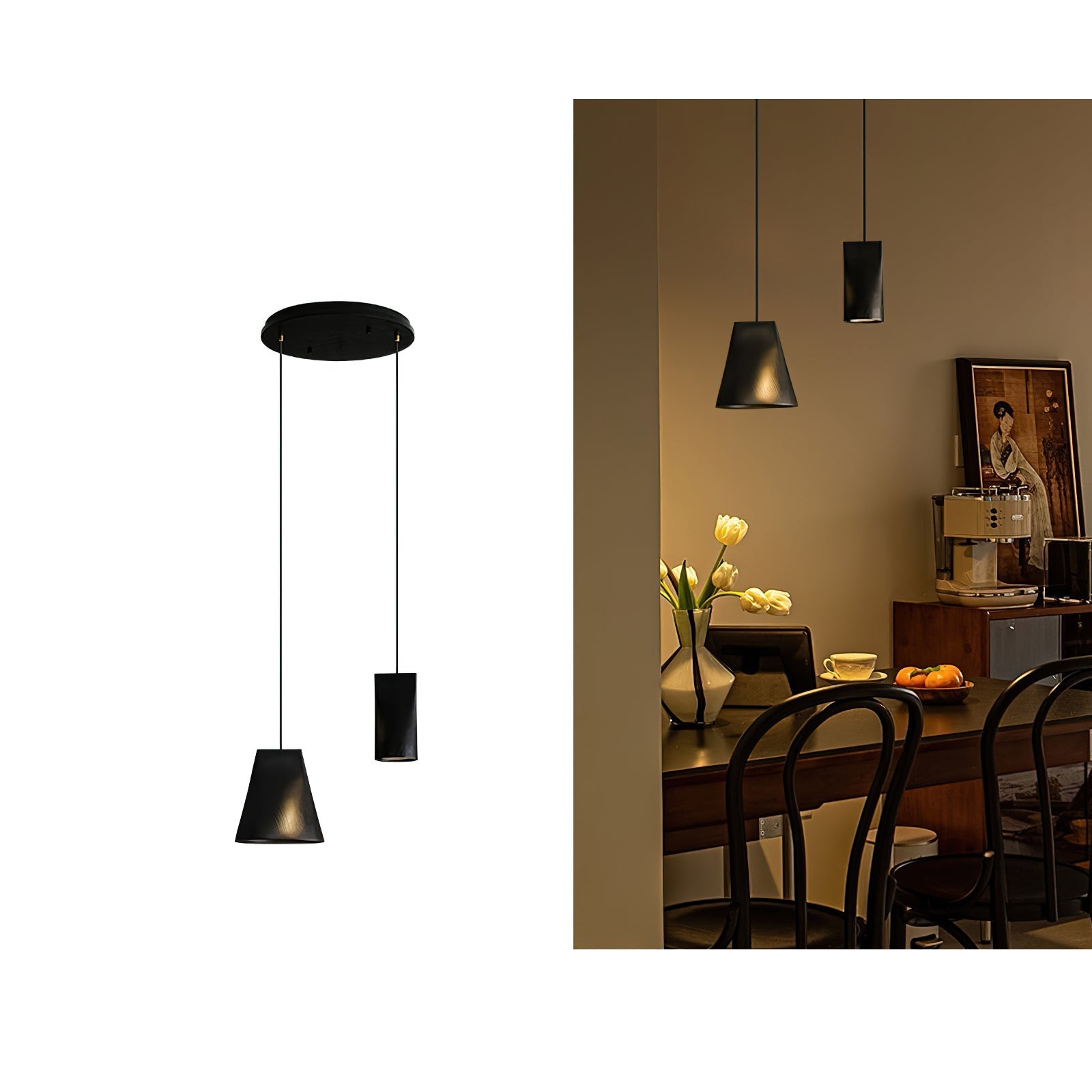 Ivarara Asymmetrical Wood Pendant Light - Letslighting