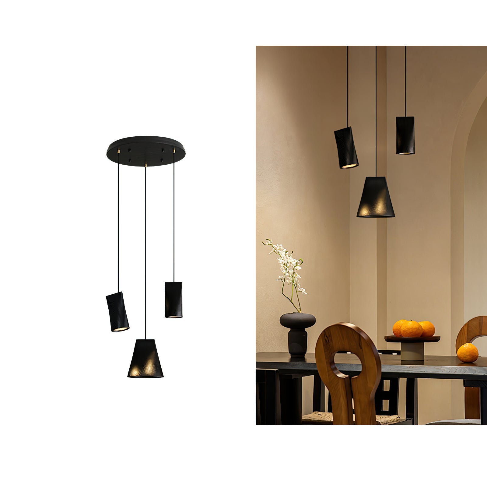 Ivarara Asymmetrical Wood Pendant Light - Letslighting