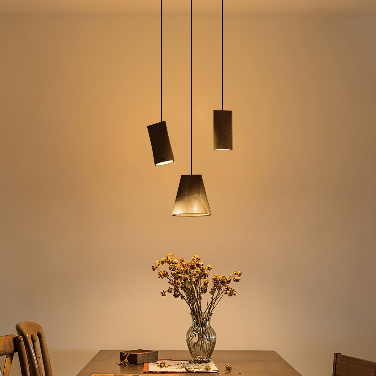Ivarara Asymmetrical Wood Pendant Light - Letslighting