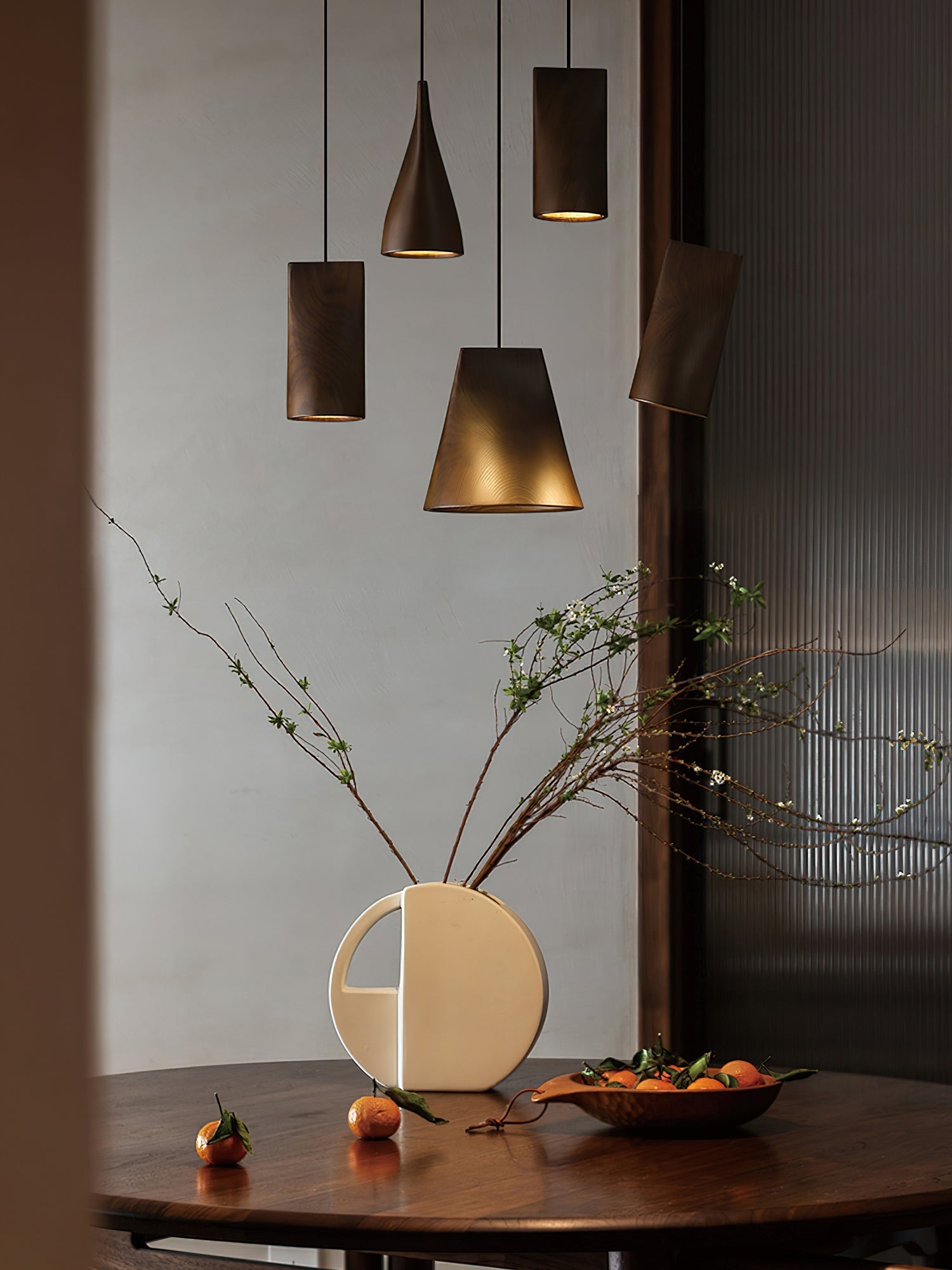 Ivarara Asymmetrical Wood Pendant Light - Letslighting