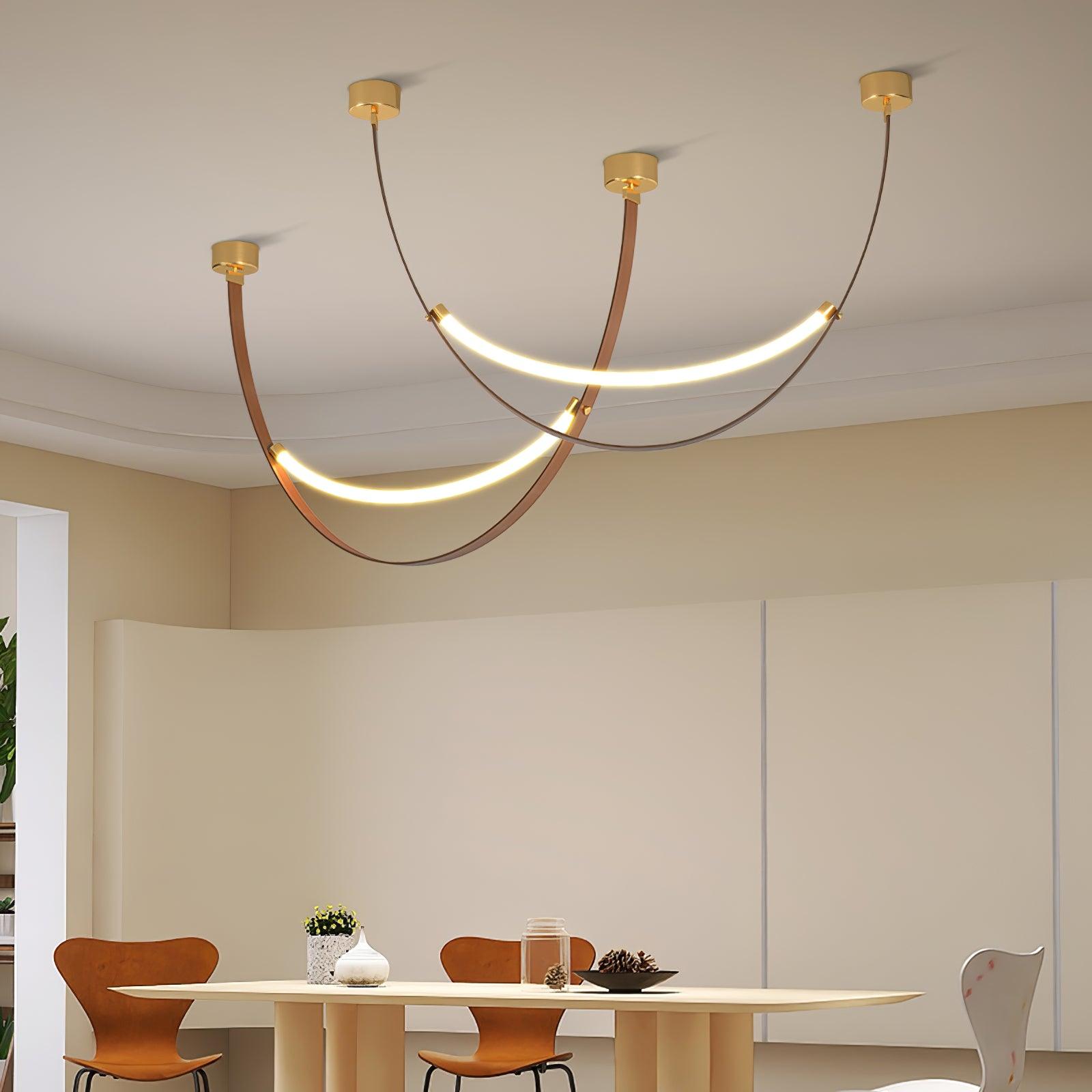 Belt Pendant Lamp Leather Silicone Minimalist - Letslighting