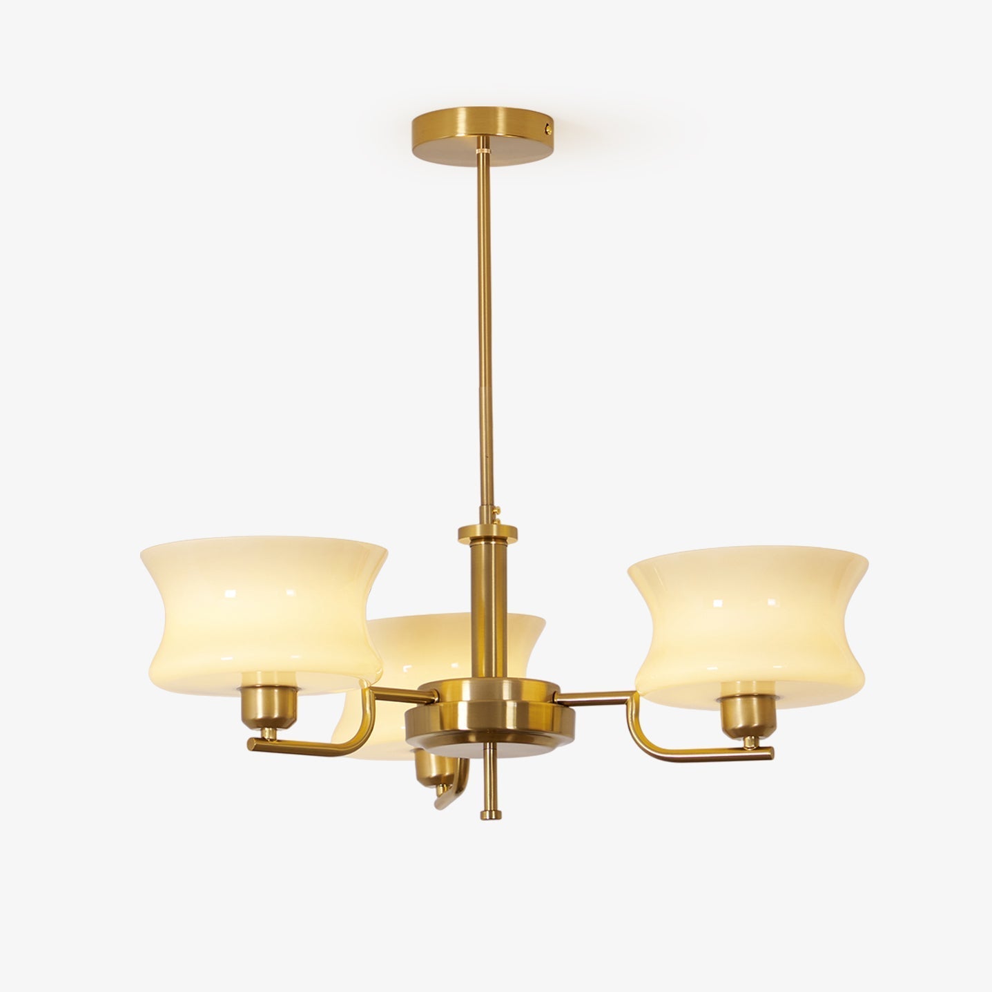 Lustra Chandelier Natural Gold Vintage Glass - Letslighting
