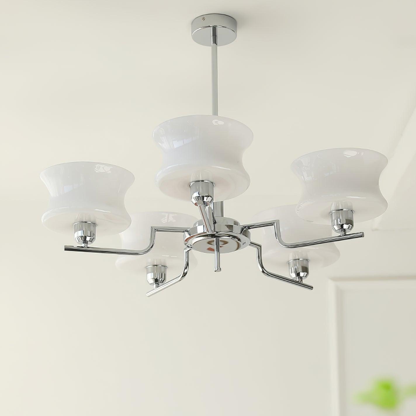 Lustra Chandelier Natural Gold Vintage Glass - Letslighting