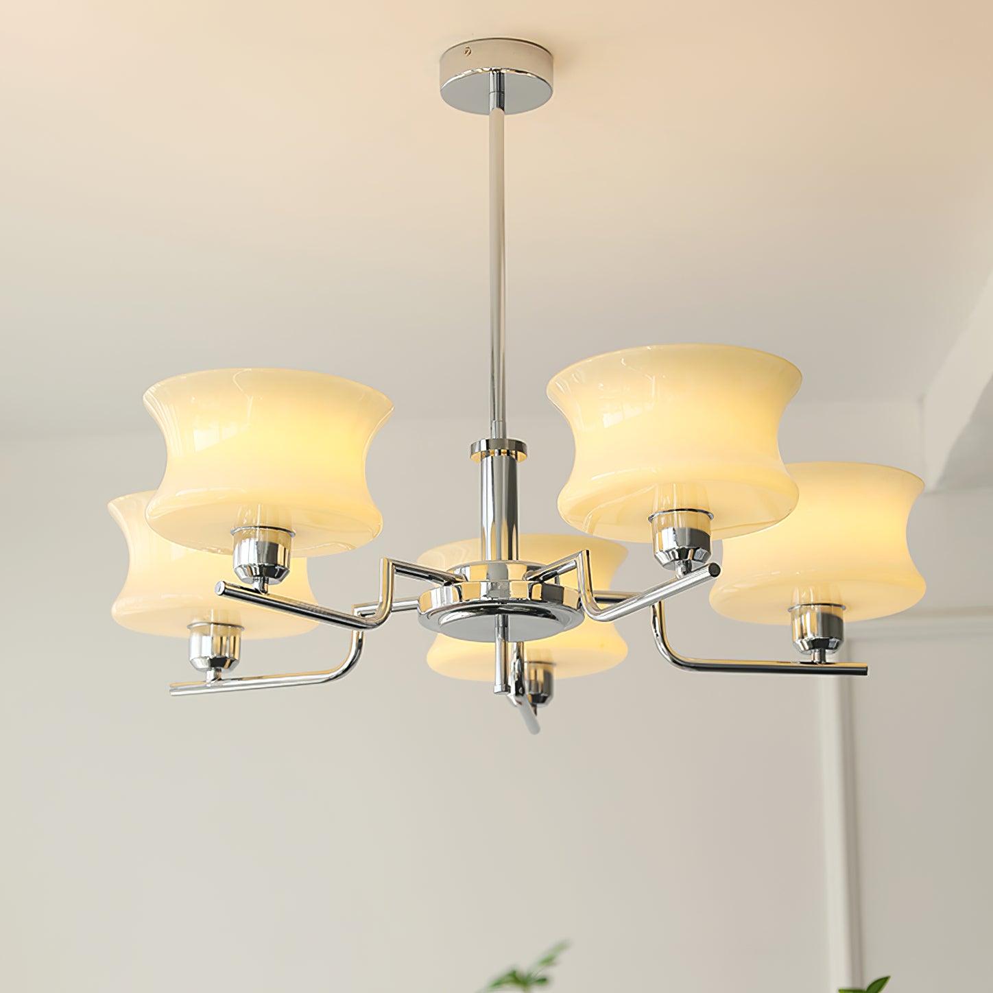 Lustra Chandelier Natural Gold Vintage Glass - Letslighting