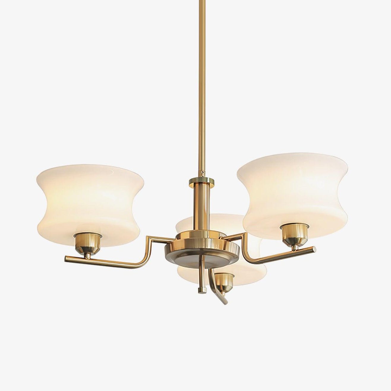 Lustra Chandelier Natural Gold Vintage Glass - Letslighting