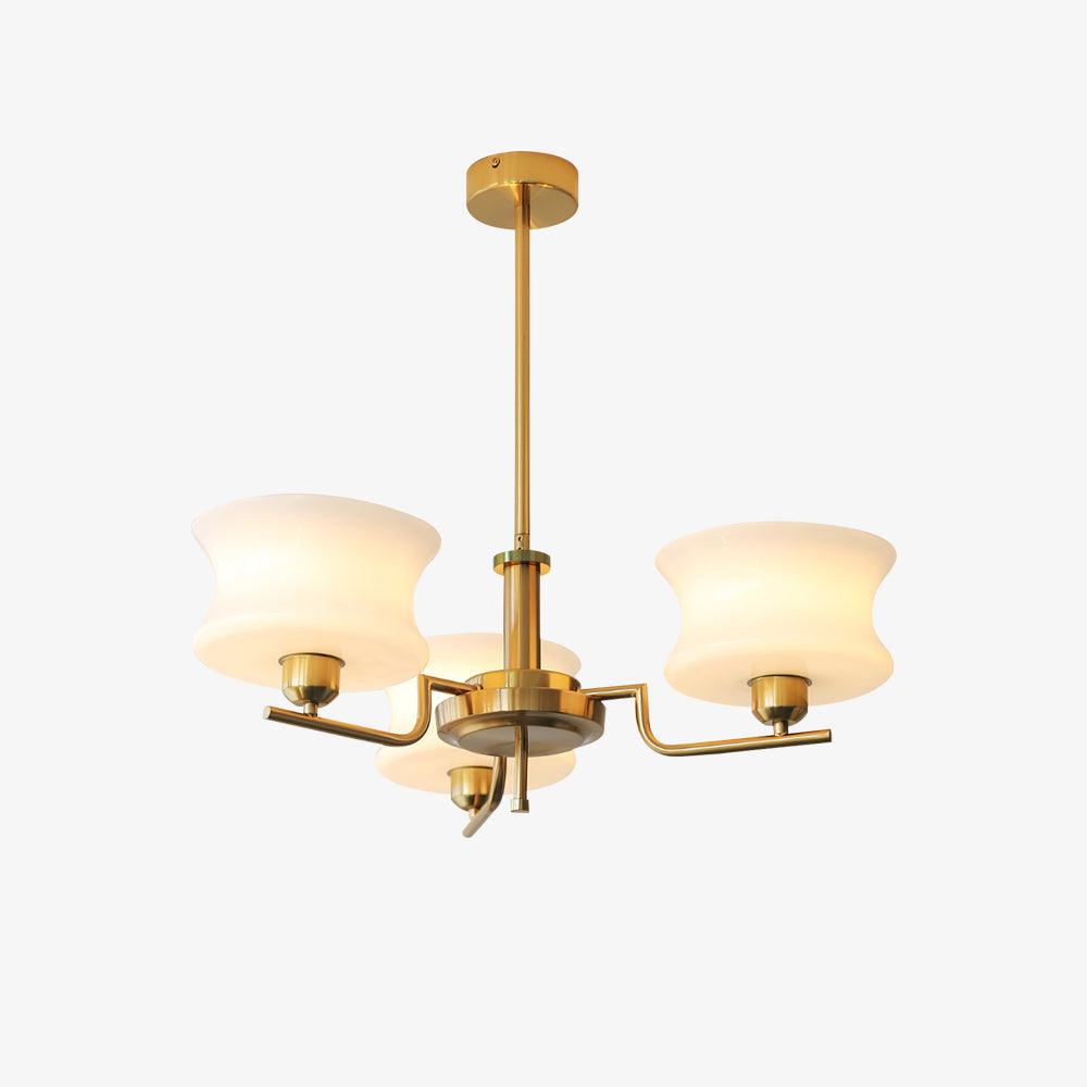 Lustra Chandelier Natural Gold Vintage Glass - Letslighting