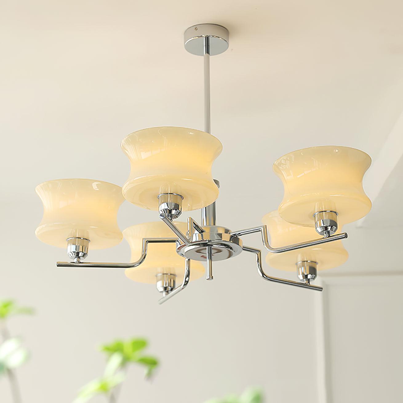 Lustra Chandelier Natural Gold Vintage Glass - Letslighting