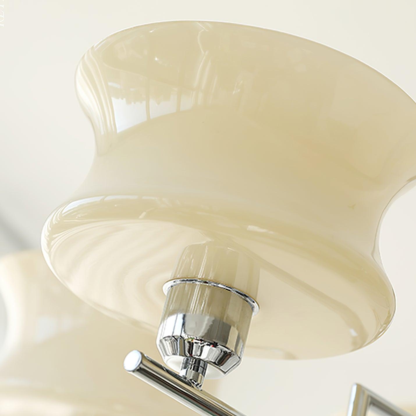 Lustra Chandelier Natural Gold Vintage Glass - Letslighting