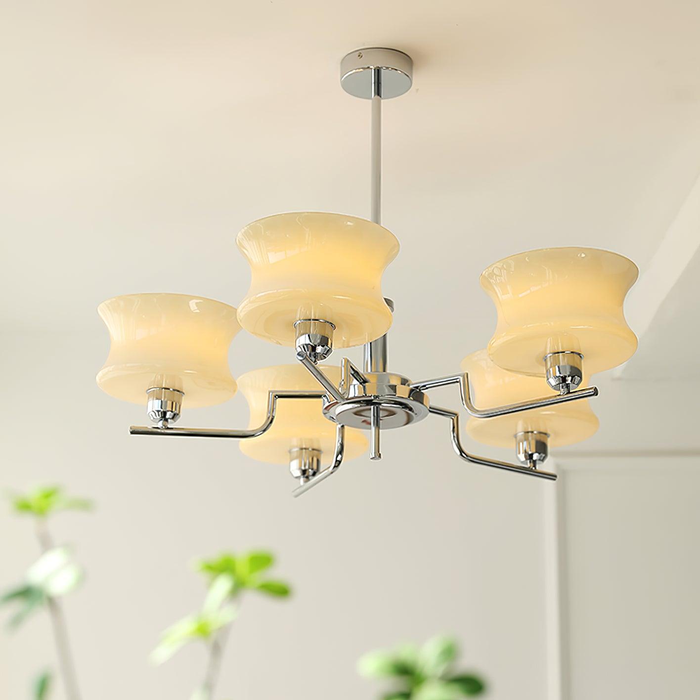 Lustra Chandelier Natural Gold Vintage Glass - Letslighting