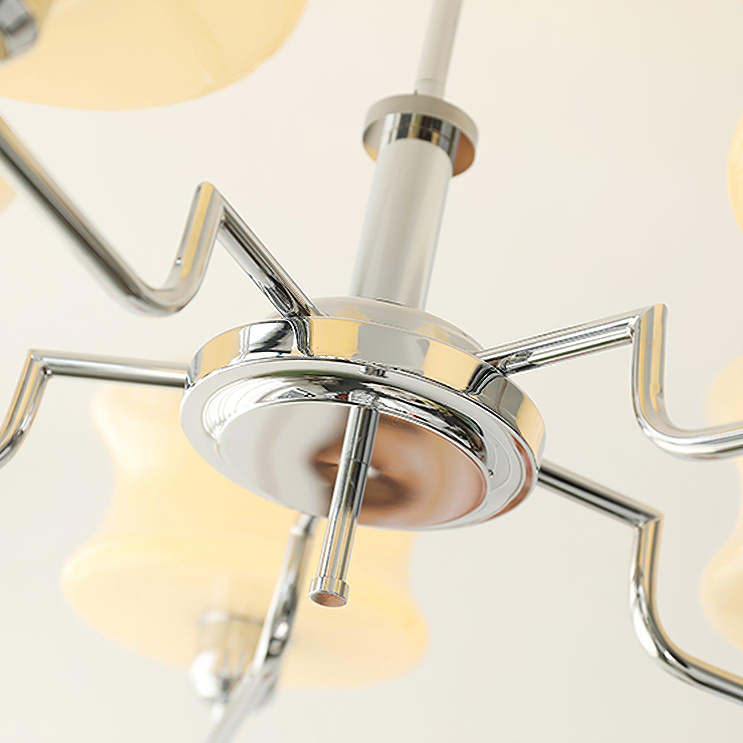 Lustra Chandelier Natural Gold Vintage Glass - Letslighting