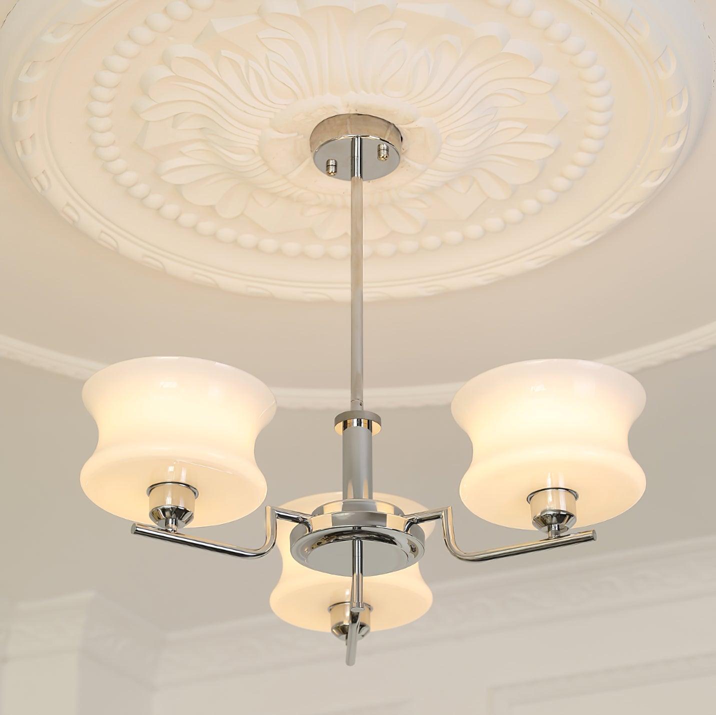 Lustra Chandelier Natural Gold Vintage Glass - Letslighting