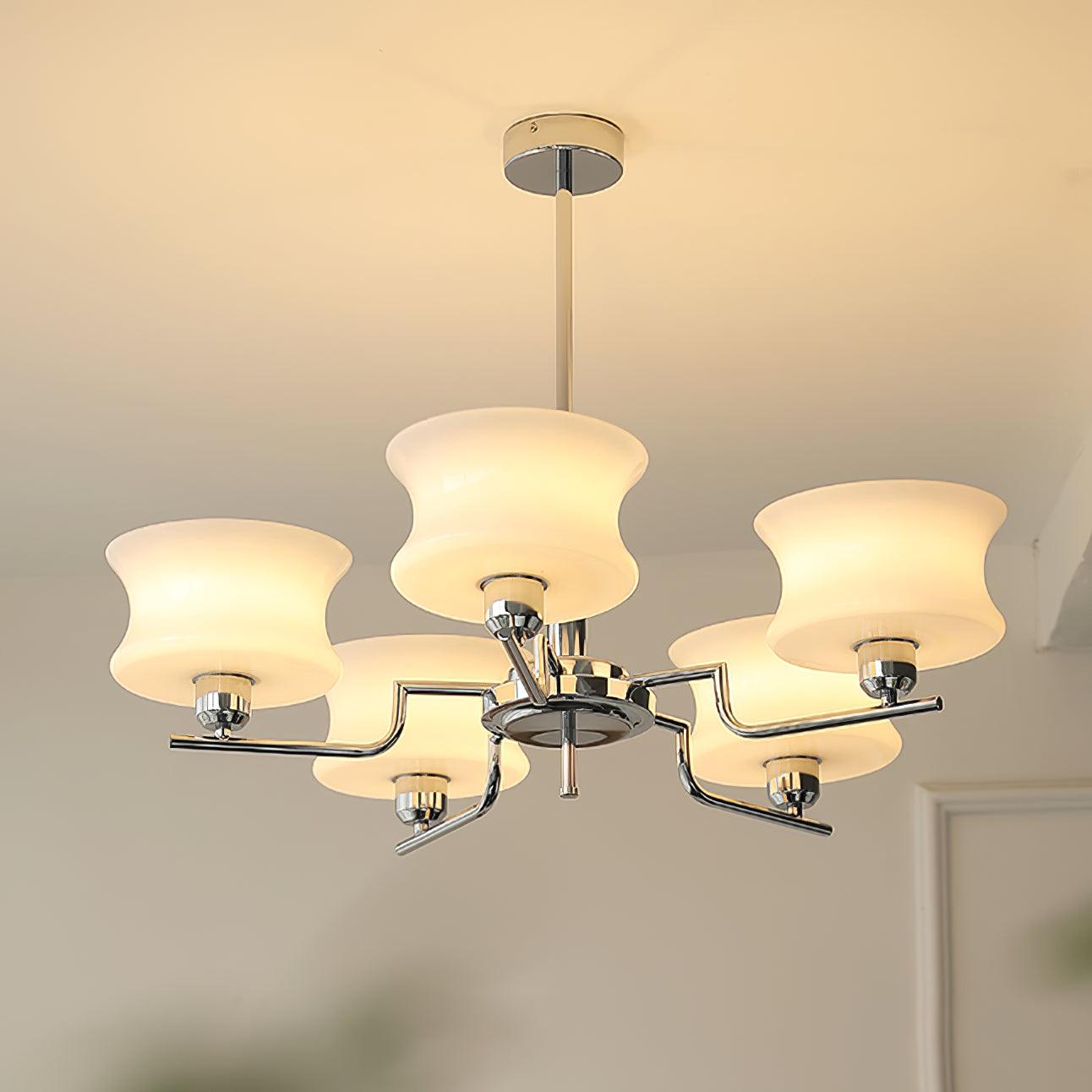 Lustra Chandelier Natural Gold Vintage Glass - Letslighting