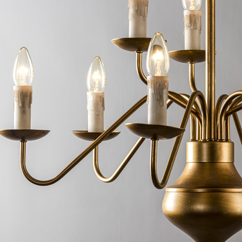 Blikuvyu Vintage Industrial Brass Chandelier - Letslighting