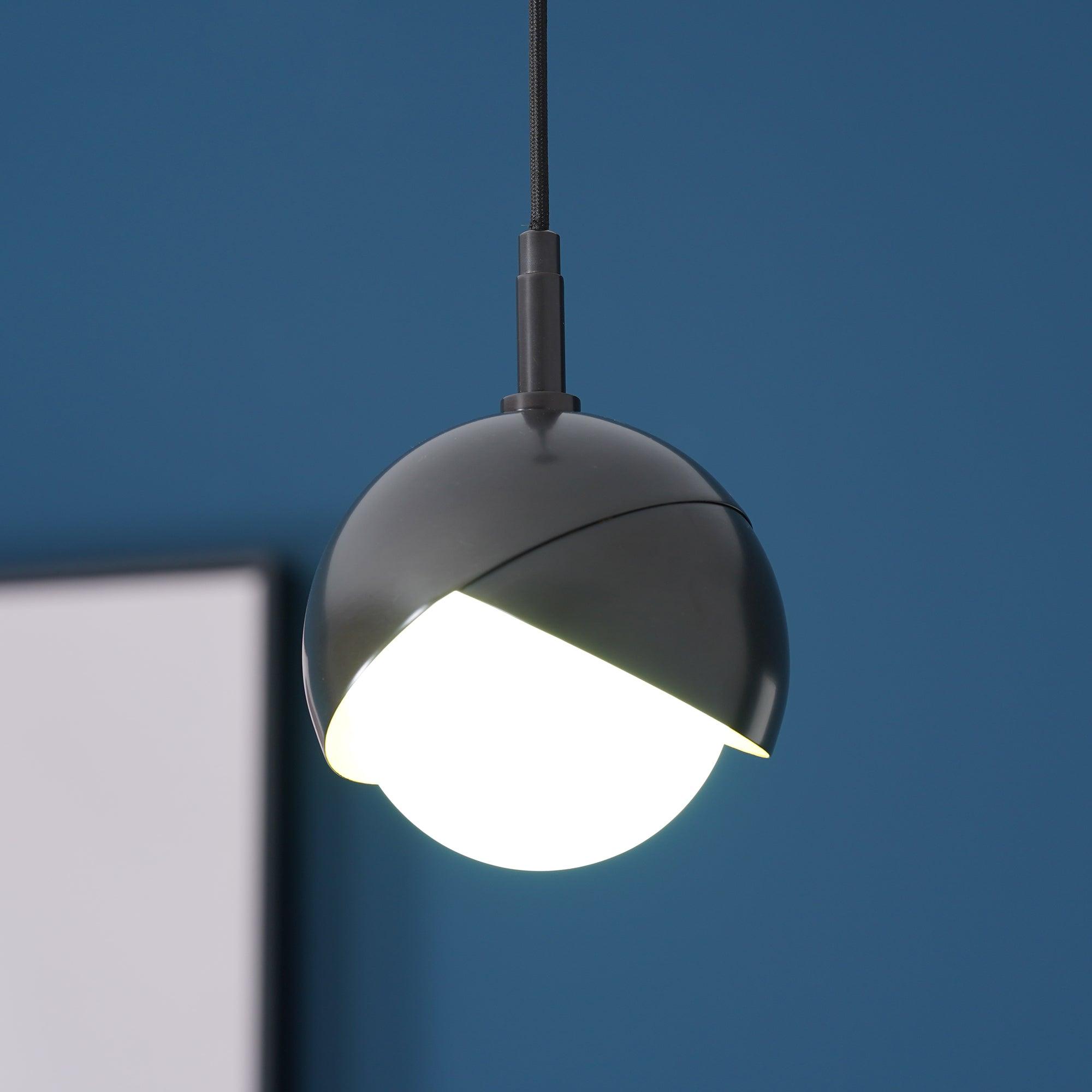 Solara Pendant Lamp Brass Nested Opal Globe Modern - Letslighting