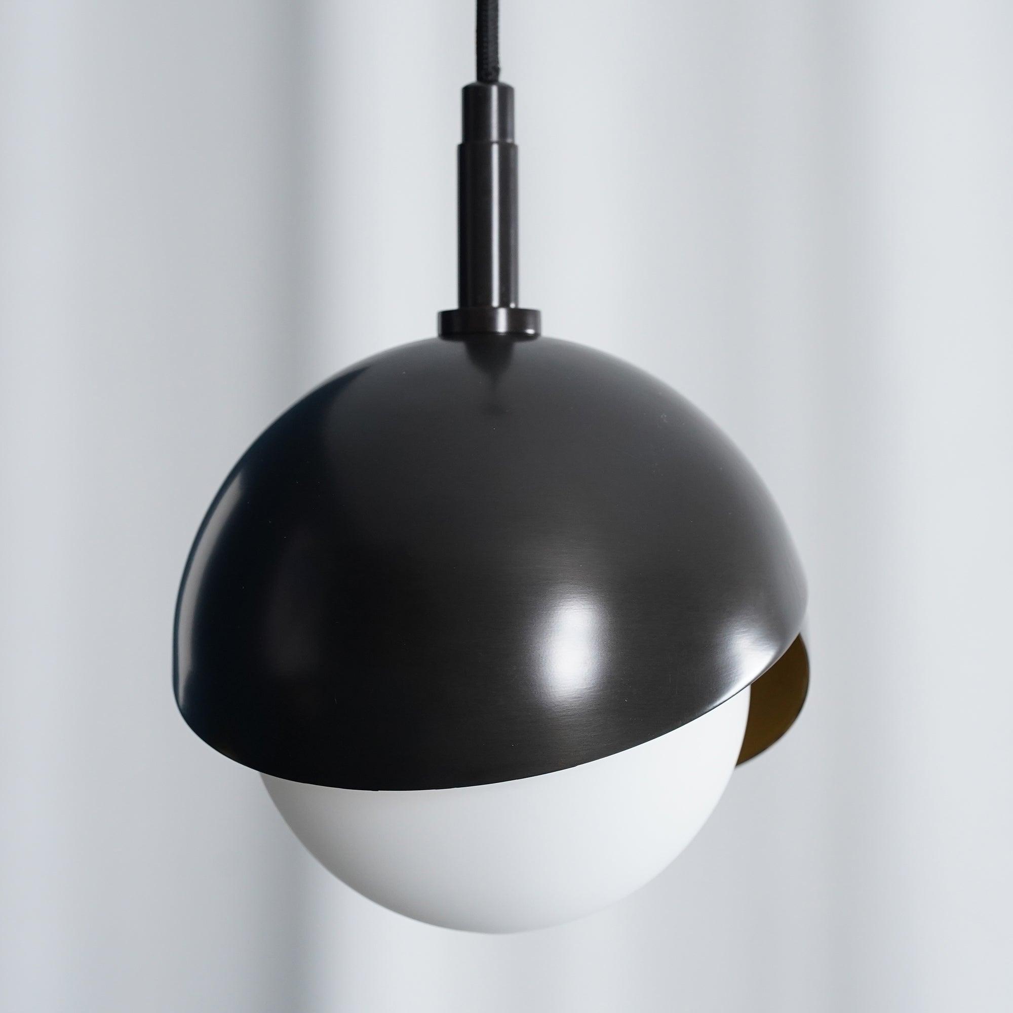 Solara Pendant Lamp Brass Nested Opal Globe Modern - Letslighting