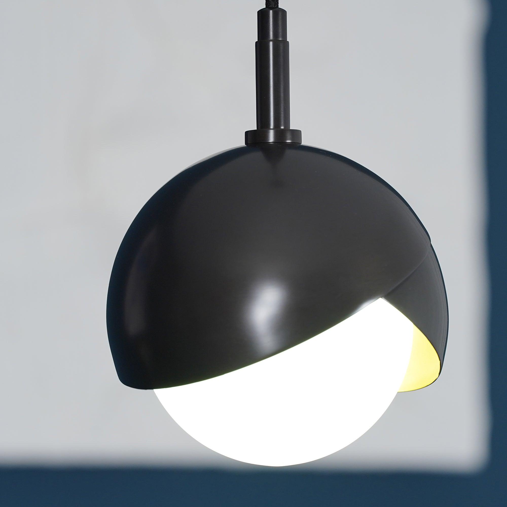 Solara Pendant Lamp Brass Nested Opal Globe Modern - Letslighting