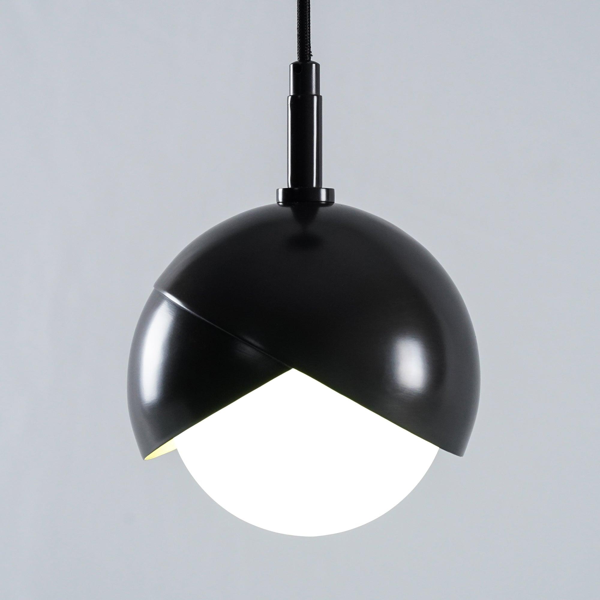 Solara Pendant Lamp Brass Nested Opal Globe Modern - Letslighting