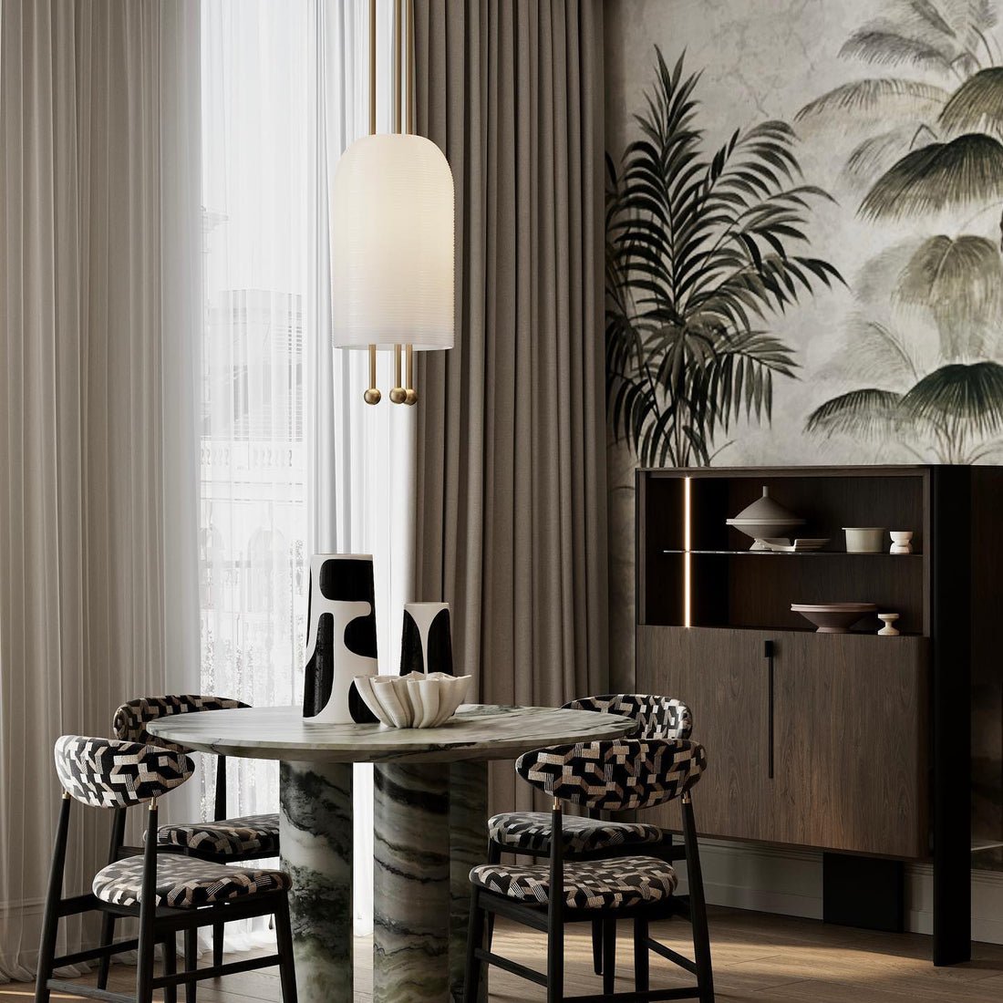 Voloraris Traditional Elegance Glass Pendant Light - Letslighting