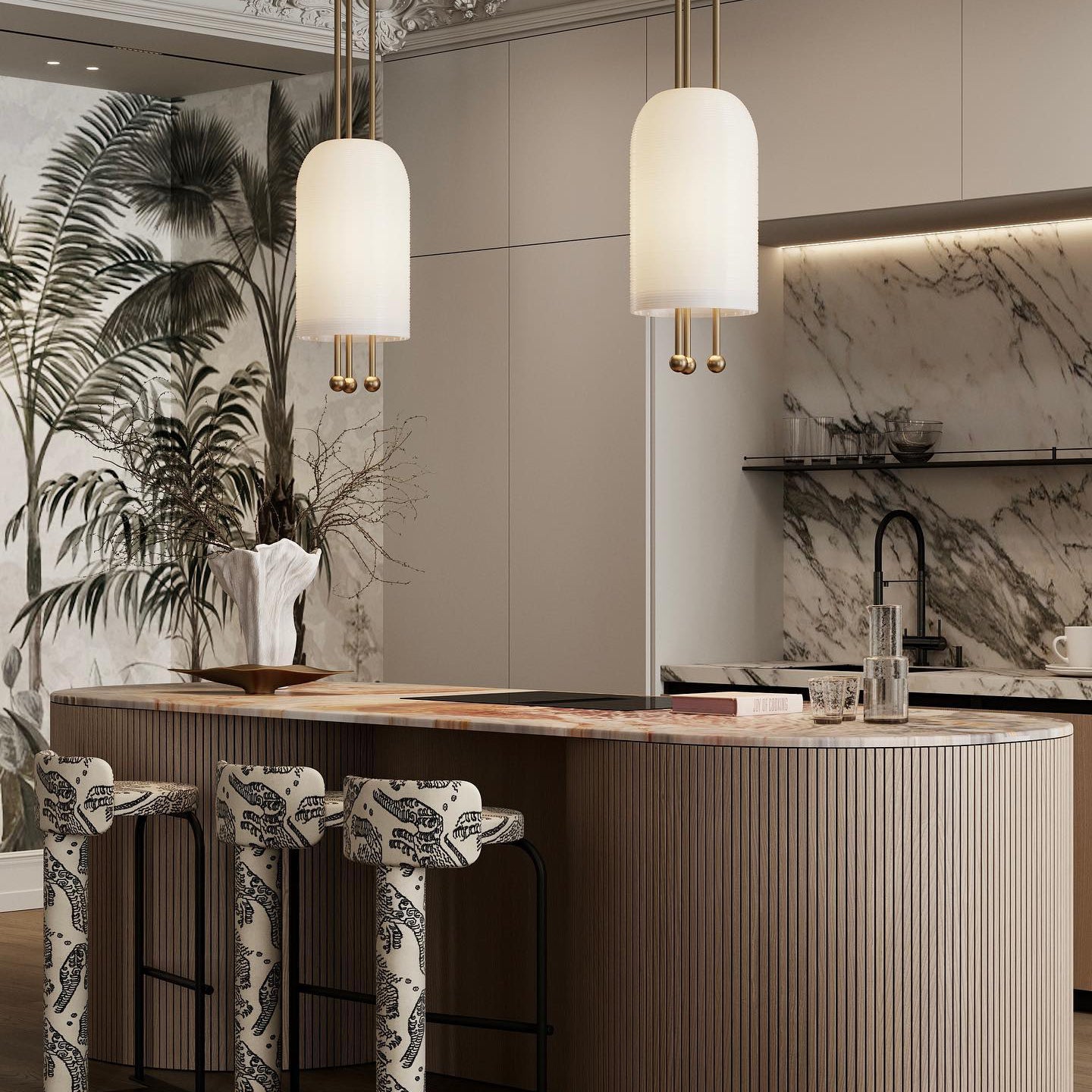 Voloraris Traditional Elegance Glass Pendant Light - Letslighting
