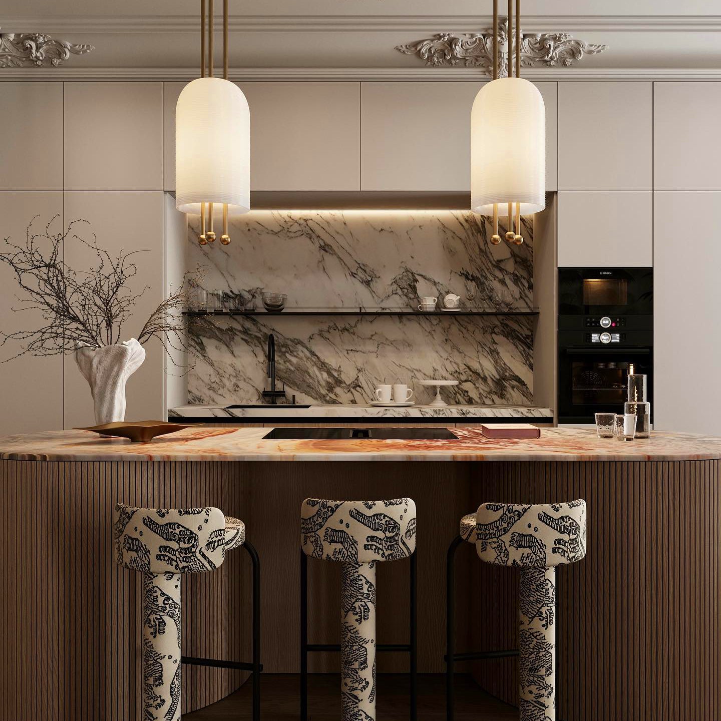 Voloraris Traditional Elegance Glass Pendant Light - Letslighting