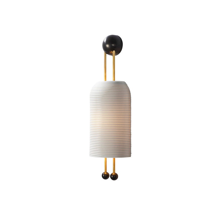 Lustra Wall Lamp Opal Glass Gold Rods - Letslighting