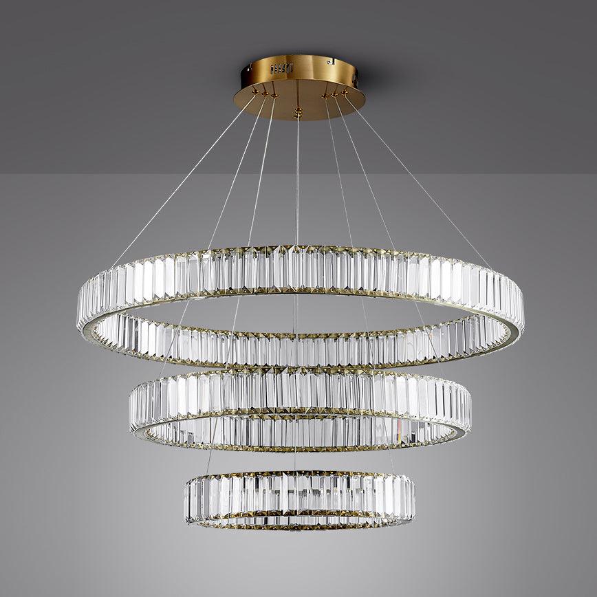 Lustra Chandelier Gold Crystal Ring - Letslighting