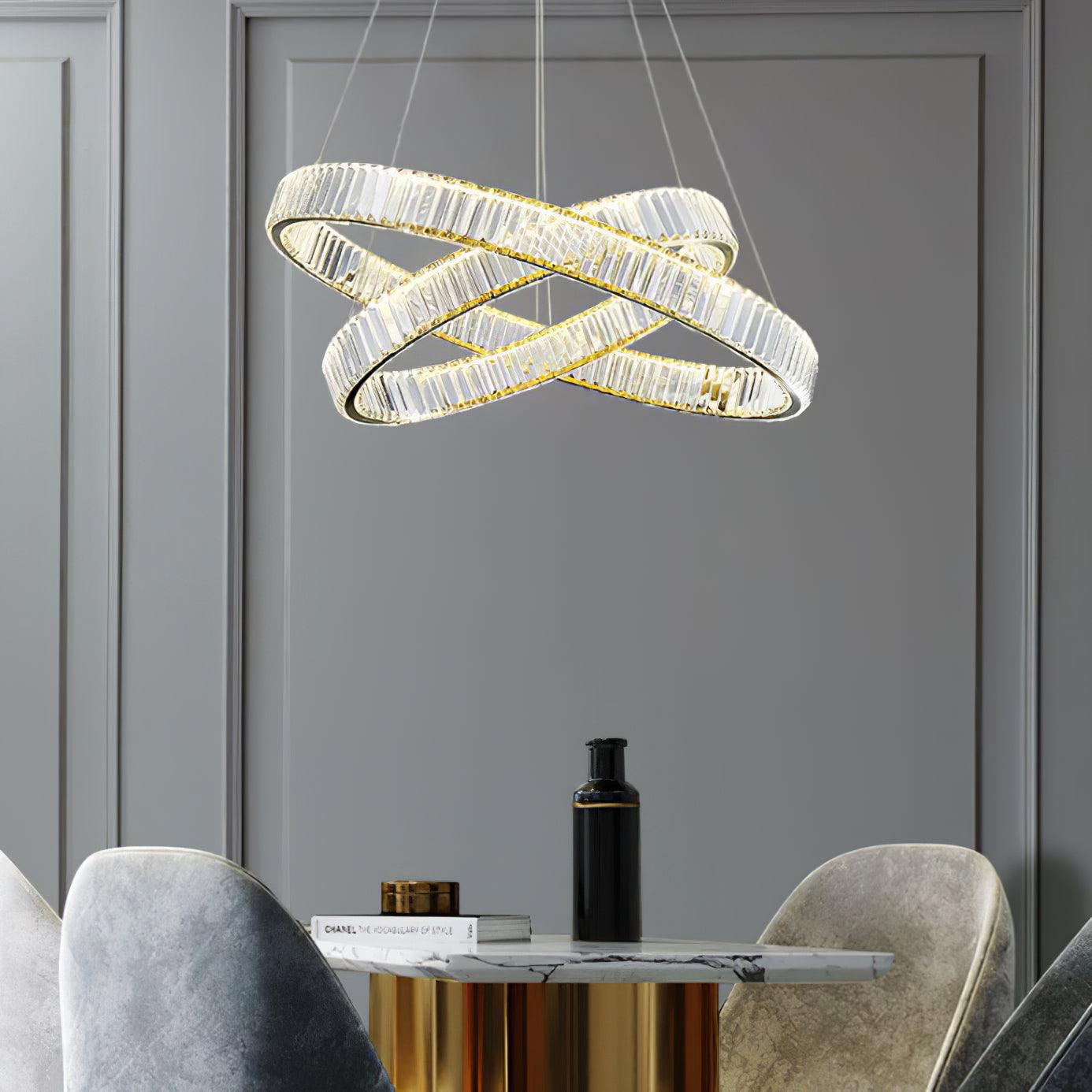 Lustra Chandelier Gold Crystal Ring - Letslighting