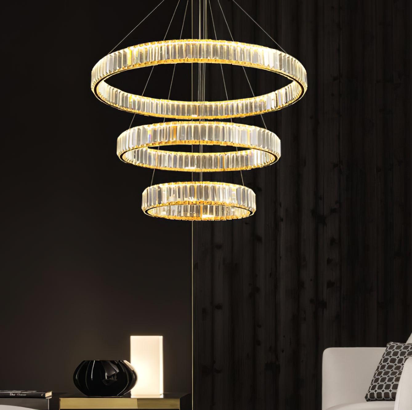 Lustra Chandelier Gold Crystal Ring - Letslighting