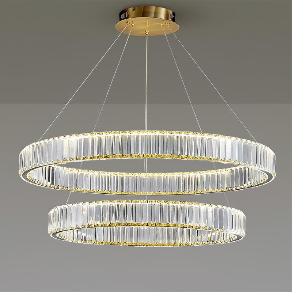 Lustra Chandelier Gold Crystal Ring - Letslighting