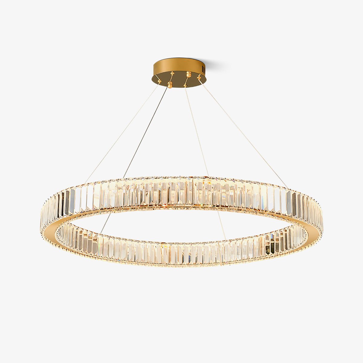 Lustra Chandelier Gold Crystal Ring - Letslighting