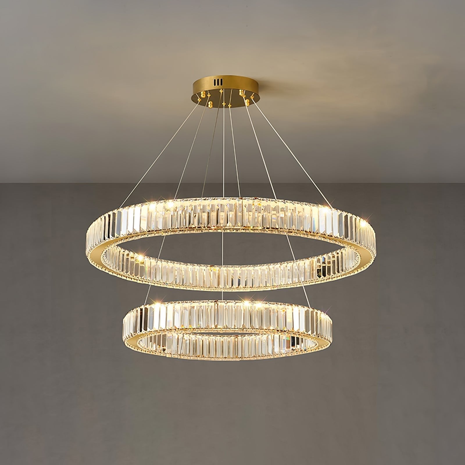 Lustra Chandelier Gold Crystal Ring - Letslighting
