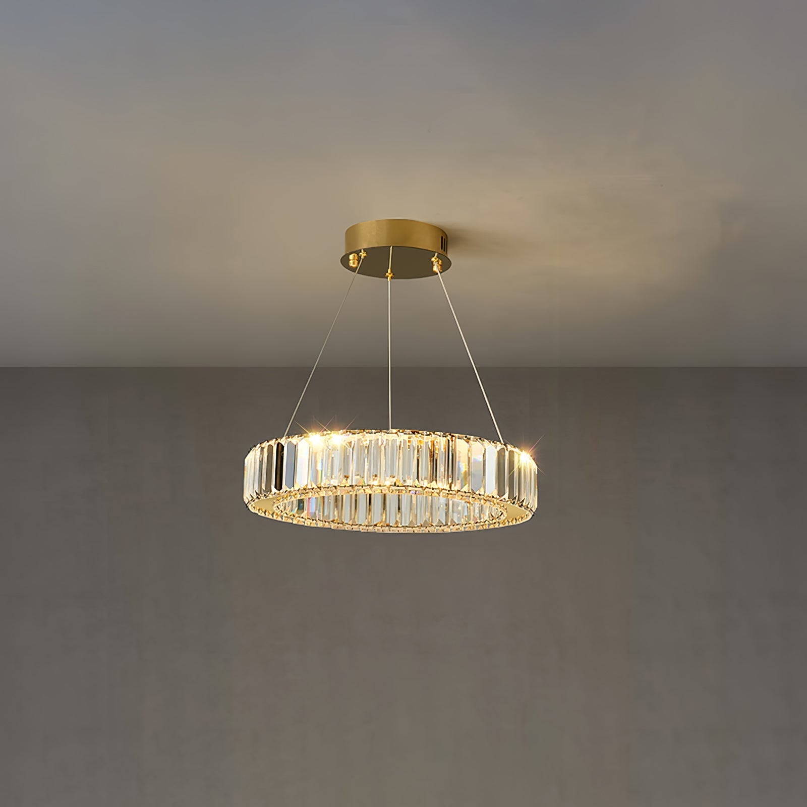 Lustra Chandelier Gold Crystal Ring - Letslighting