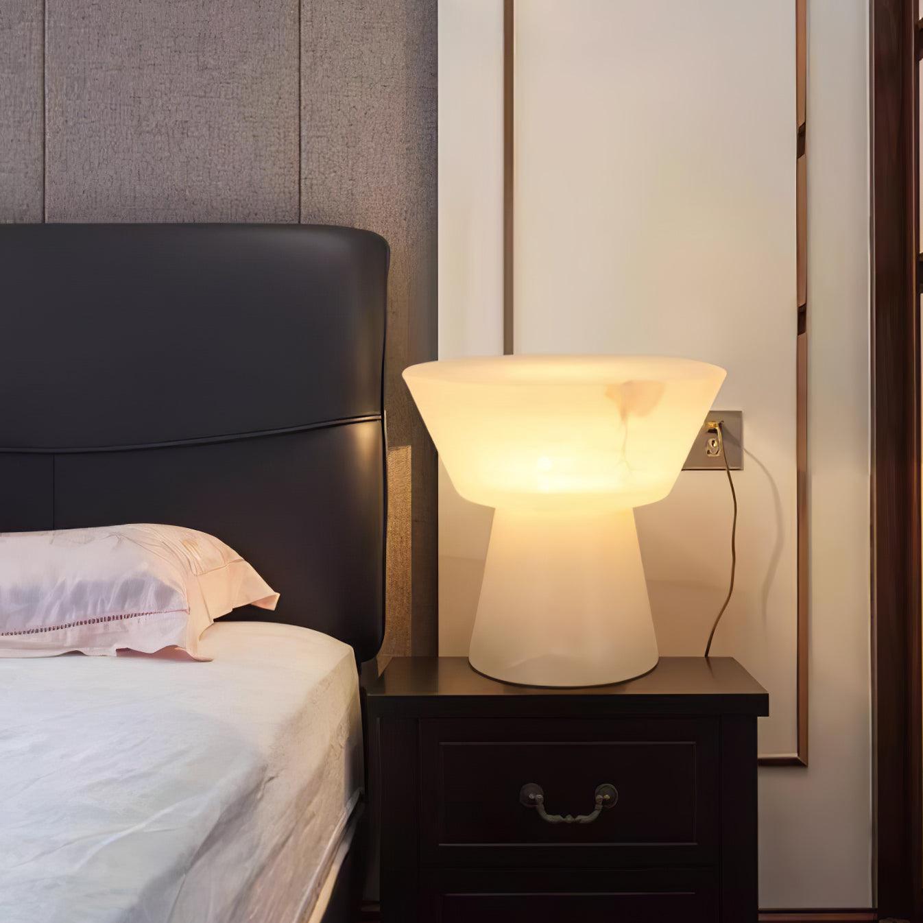 Elynara Pedestal Alabaster Table Lamp - Letslighting