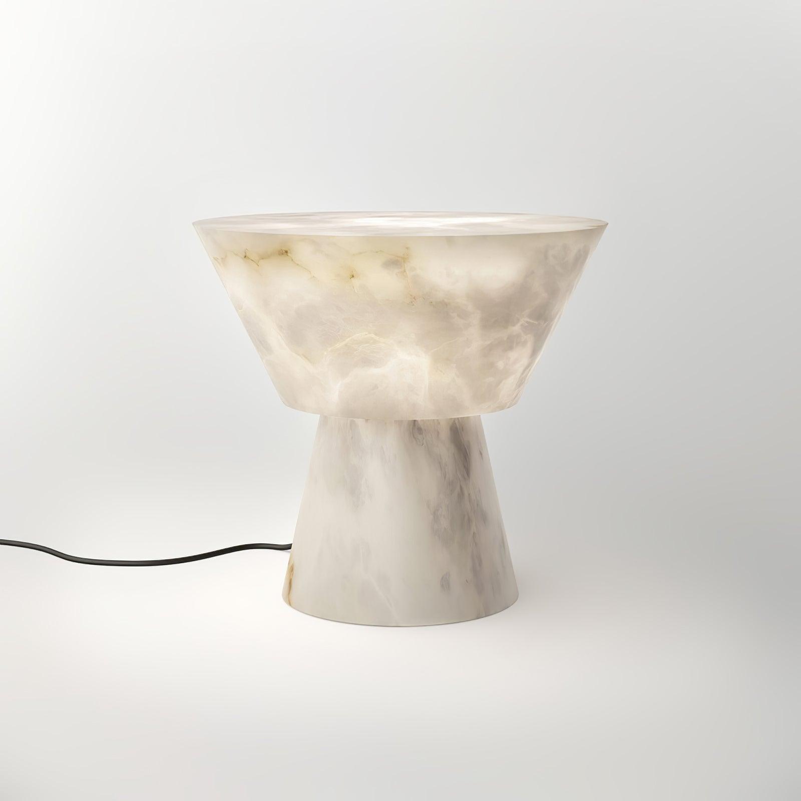Elynara Pedestal Alabaster Table Lamp - Letslighting