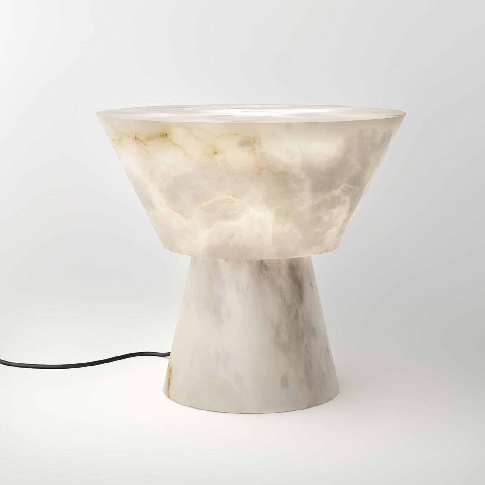 Elynara Pedestal Alabaster Table Lamp - Letslighting