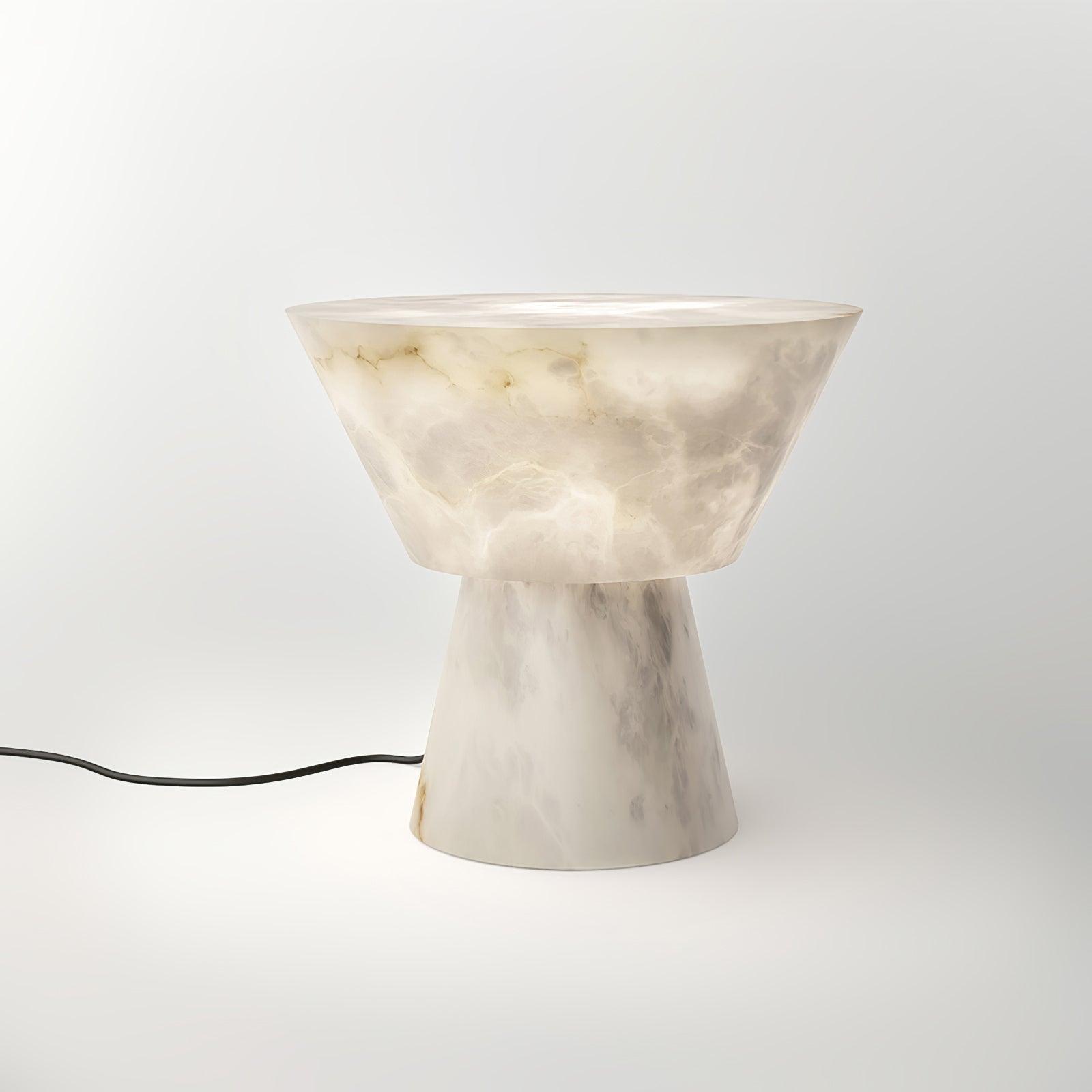 Elynara Pedestal Alabaster Table Lamp - Letslighting