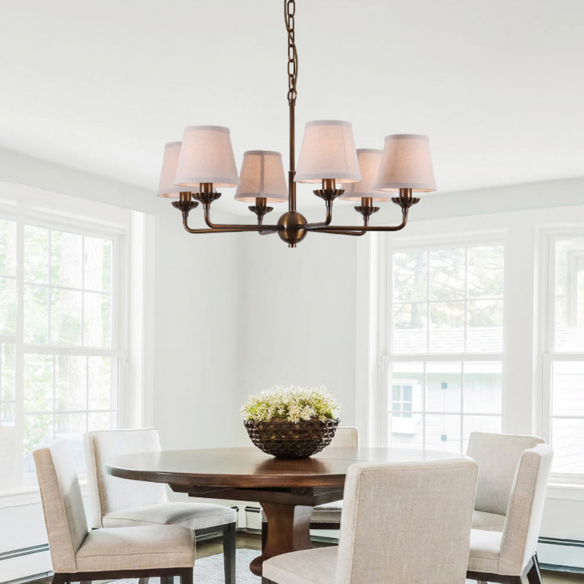 Gloruvyh Vintage Industrial Fabric Chandelier - Letslighting