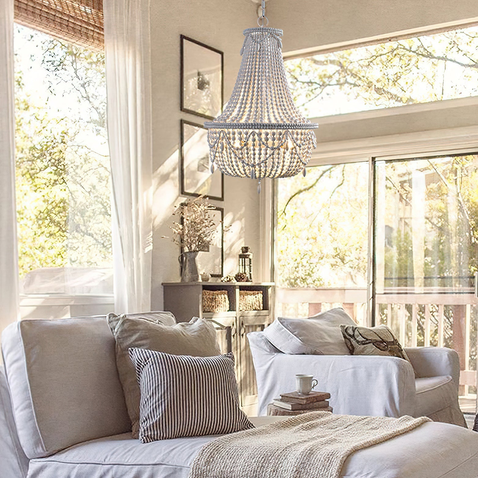 Eirikuvyu Postmodern Luxury Bead Wood Chandelier - Letslighting