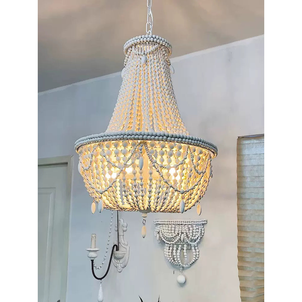 Eirikuvyu Postmodern Luxury Bead Wood Chandelier - Letslighting