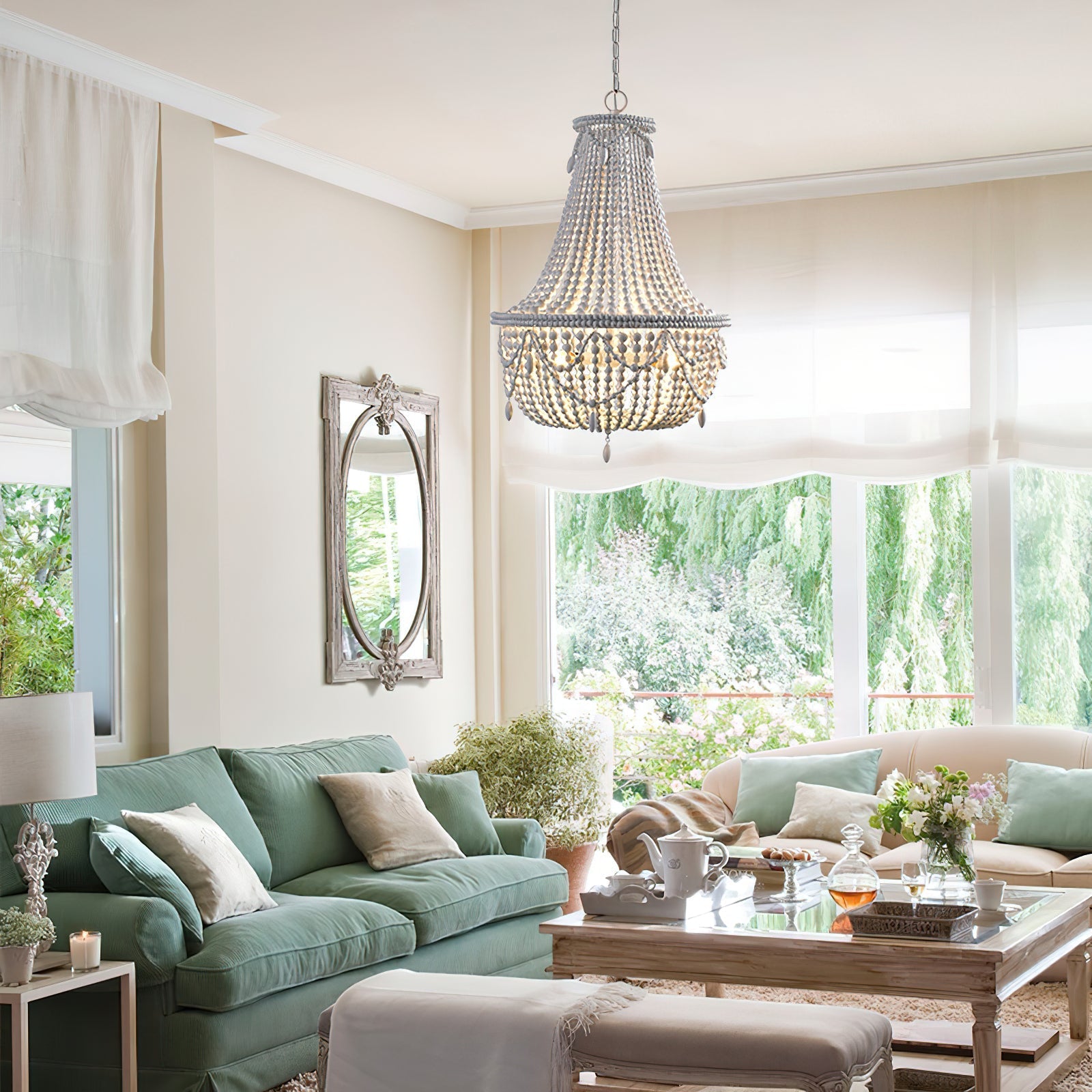 Eirikuvyu Postmodern Luxury Bead Wood Chandelier - Letslighting