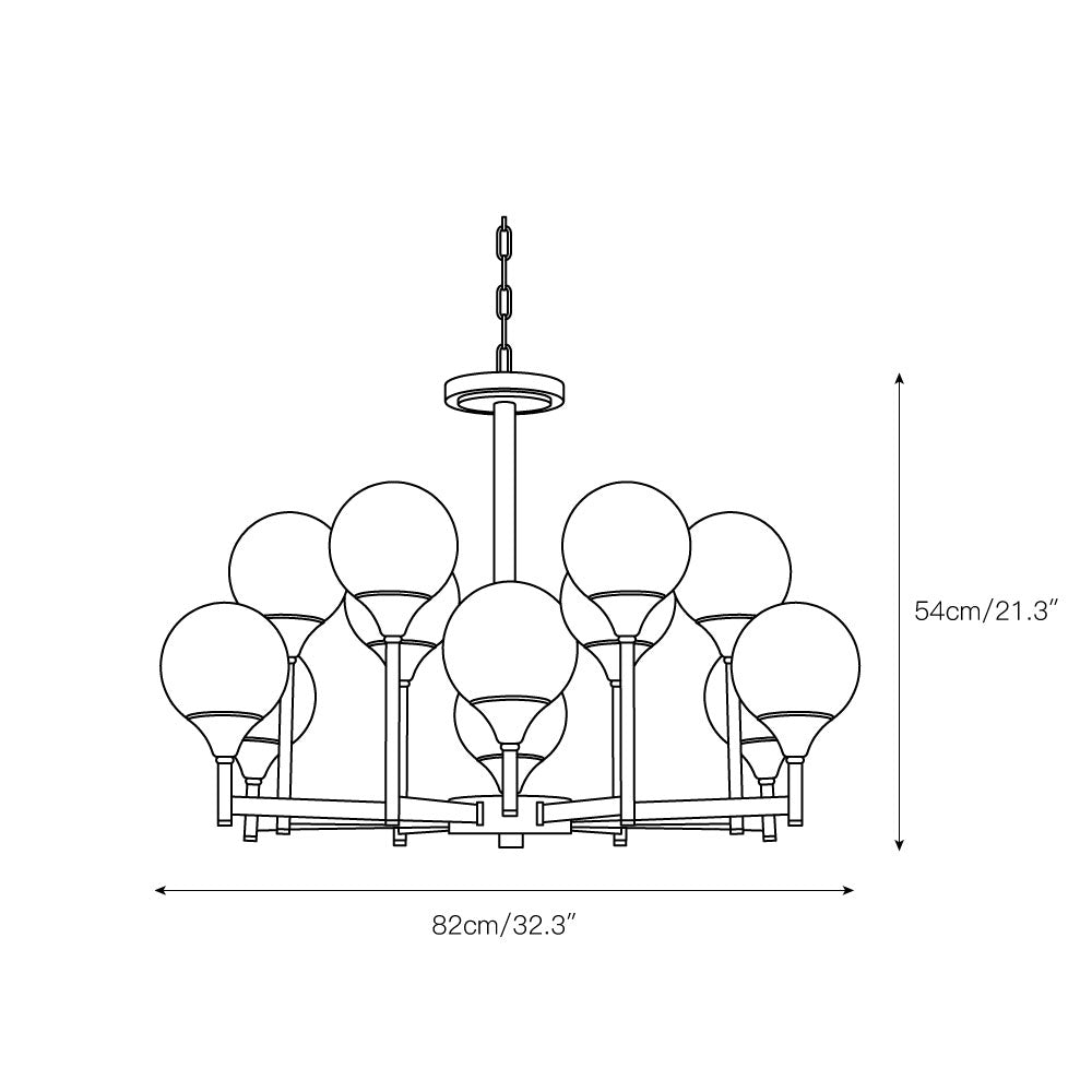 Himinuvyh Vintage Industrial Glass Chandelier - Letslighting