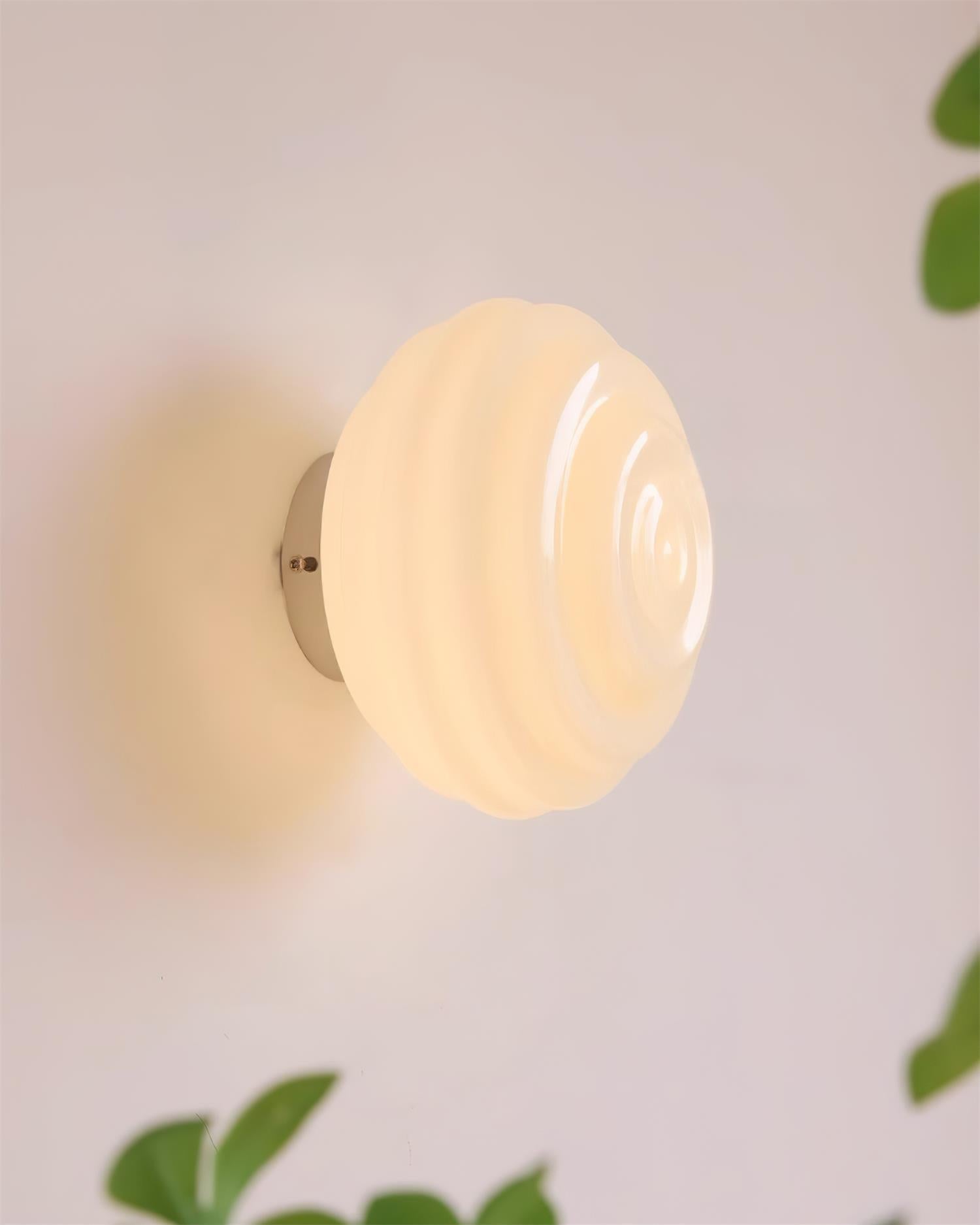 Duvia Rippled Glass Wall Lamp - Letslighting