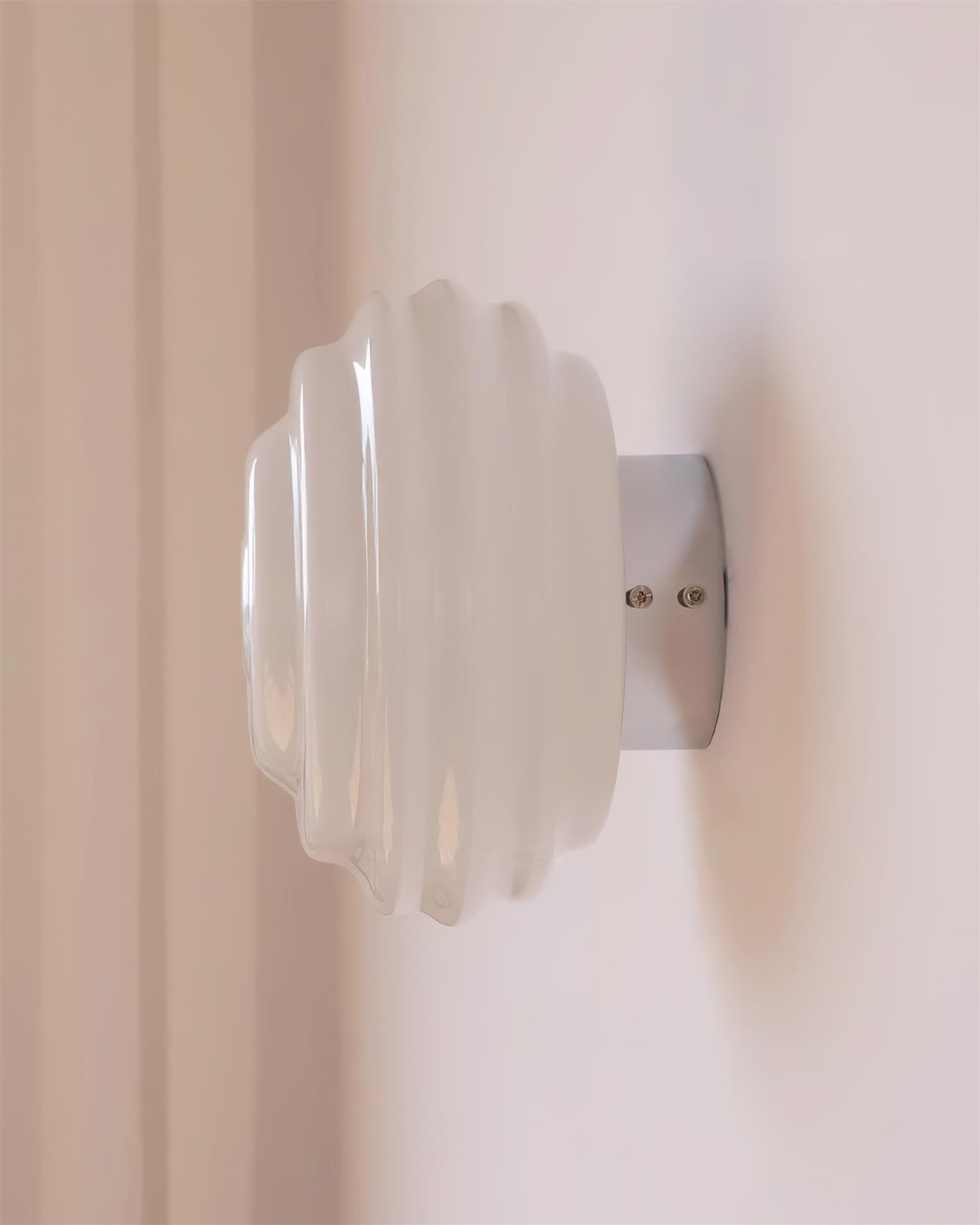 Duvia Rippled Glass Wall Lamp - Letslighting