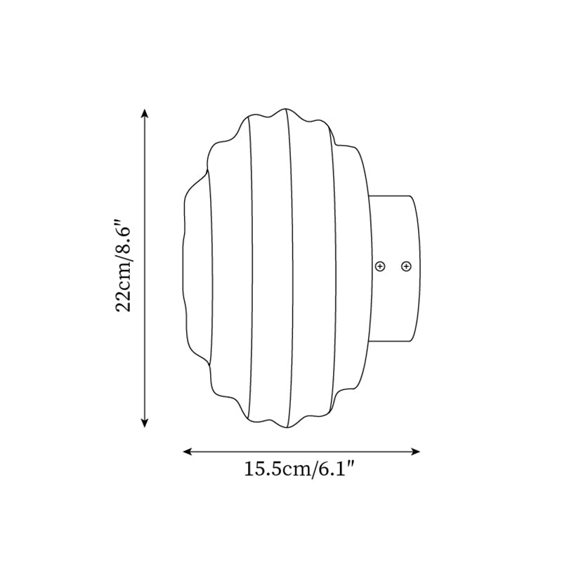 Duvia Rippled Glass Wall Lamp - Letslighting