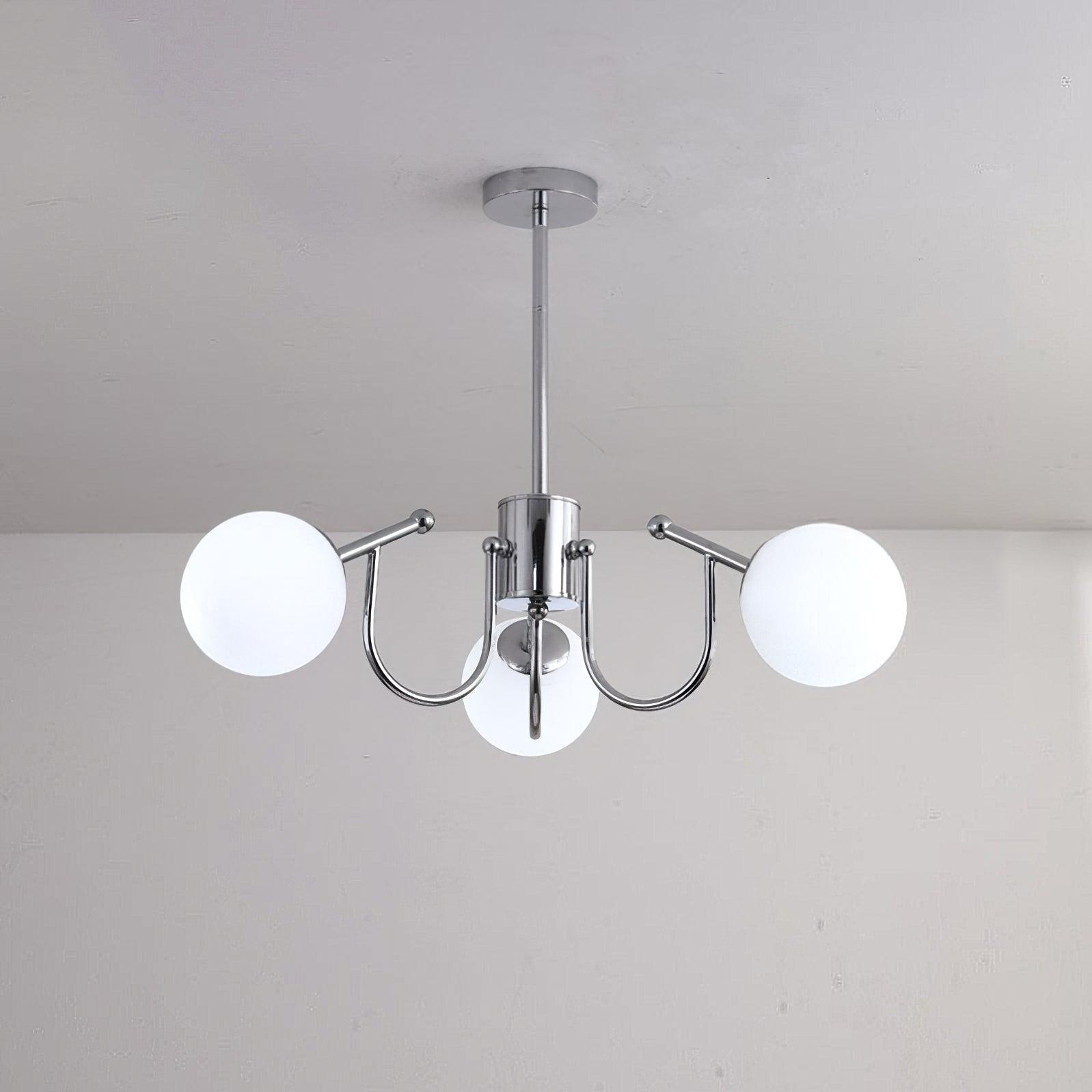 Aurora Chandelier Globe Chrome Modern - Letslighting