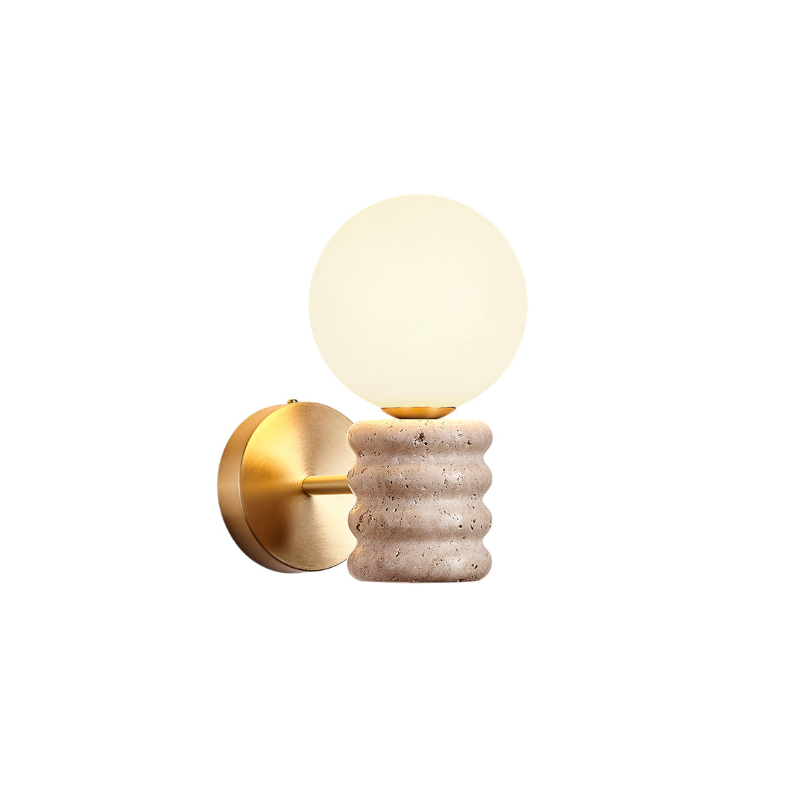 Ljomuvyh Travertine Glass Wall Lamp - Letslighting